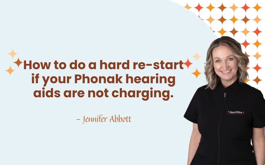 How to do a hard re-start if your Phonak hearing aids are not charging.